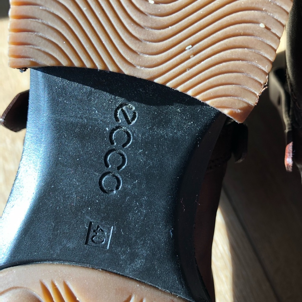 Ecco Women's Brown Leather Ankle Boots Eu 40 Us 9. - Picture 4 of 11